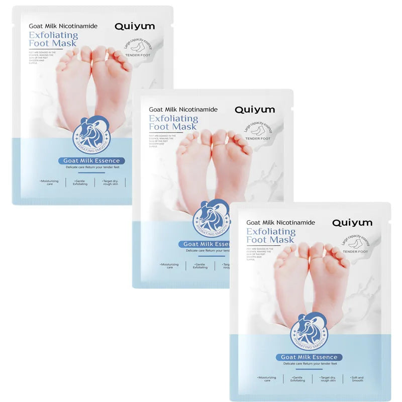 Exfoliating Foot Peel Mask Kit – 3 Pairs for Baby-Soft Feet