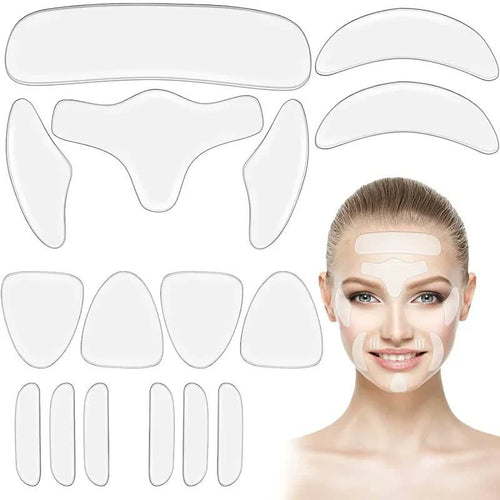 16-Pc Reusable Silicone Wrinkle Patch Kit – Smoother-Looking Skin Overnight